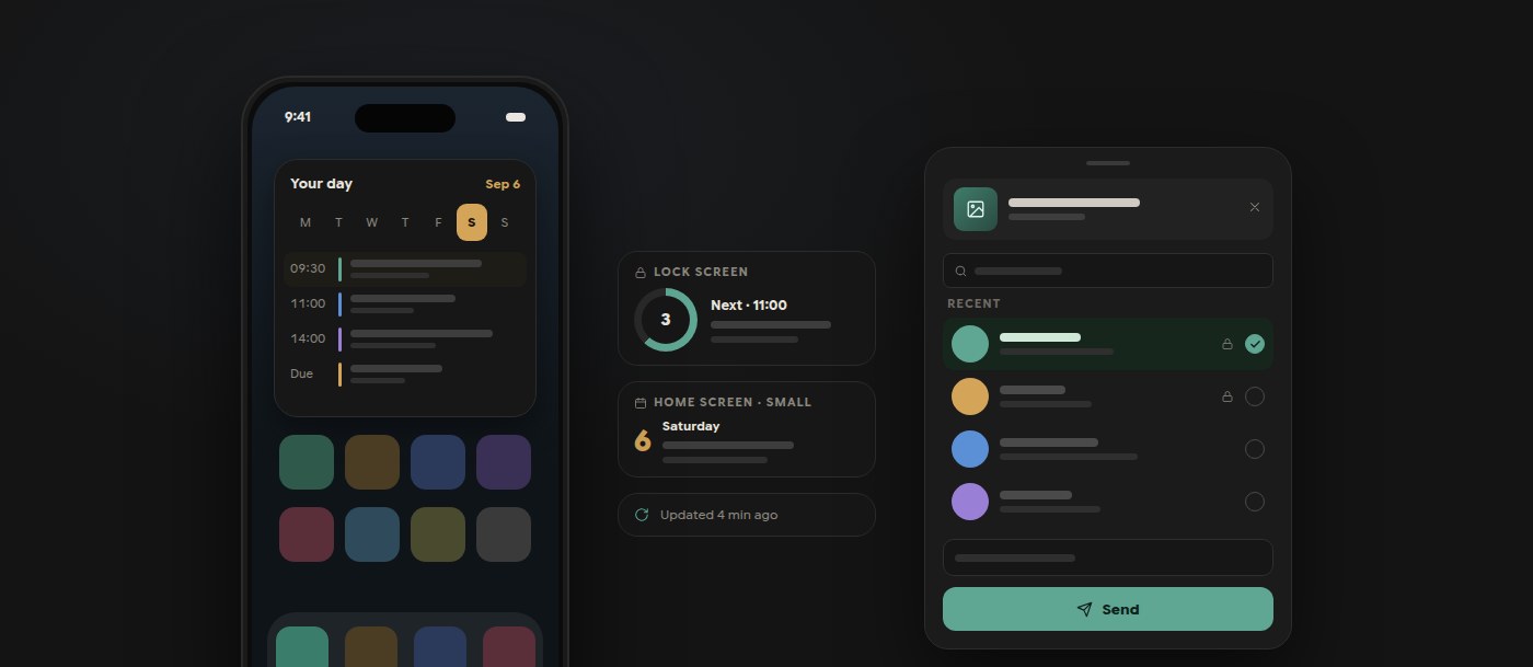 Your day on the Home Screen, and sharing that ends where it starts
