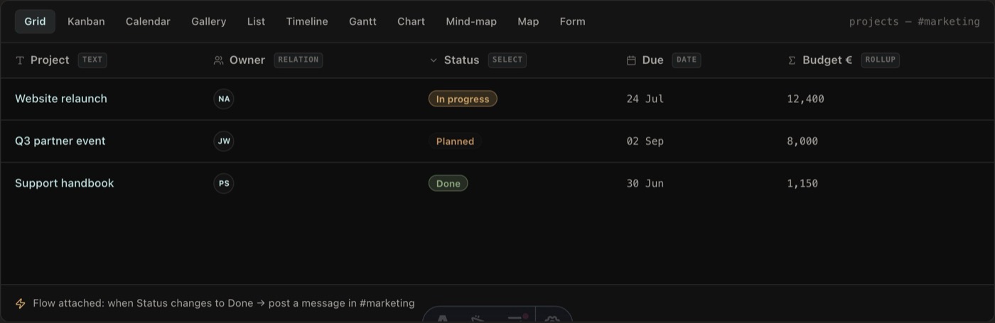 Tables now thinks like a database